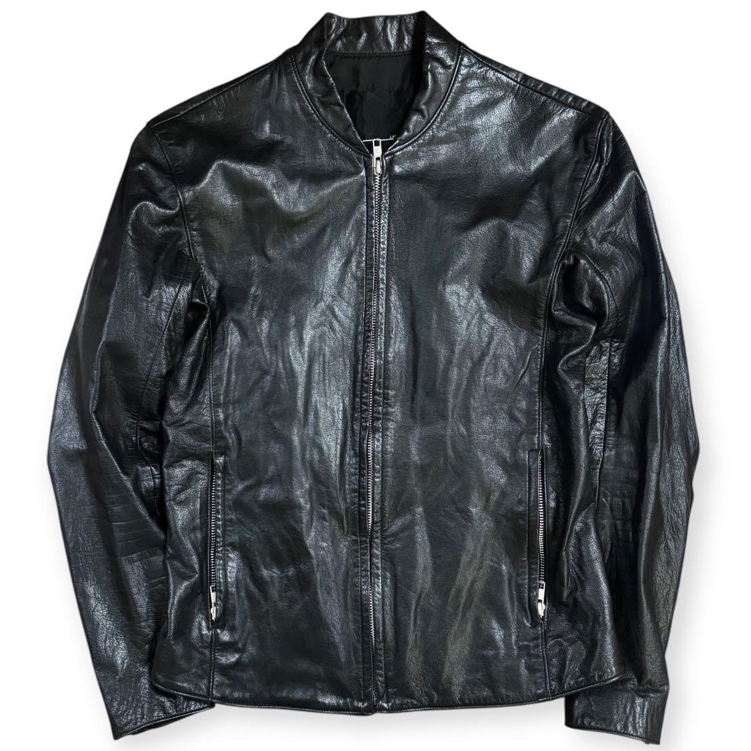 LAD MUSICIAN 本革 シングルライダースジャケット ブラック 42