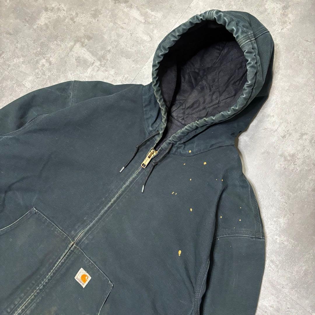 Carhartt アクティブジャケット キルティング ダック地 深緑 2XL