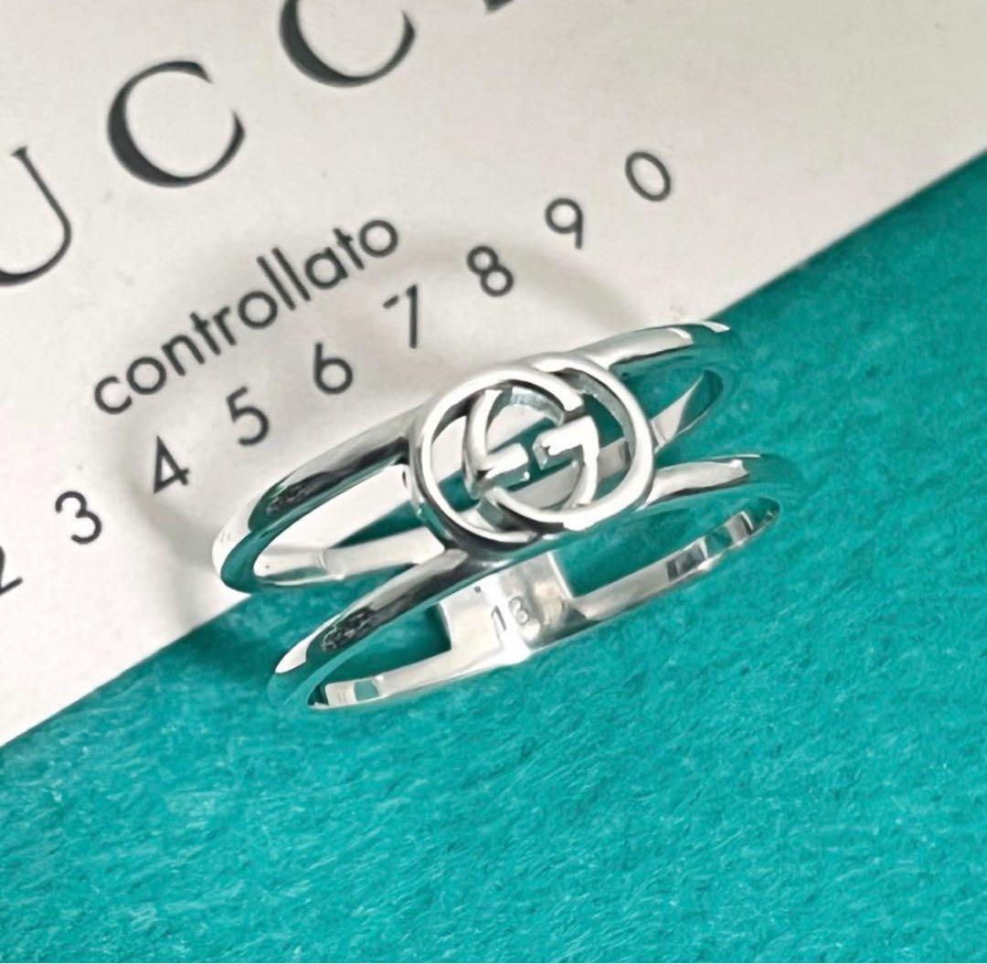 極美品‼️GUCCI 指輪　インターロッキングリング　12号