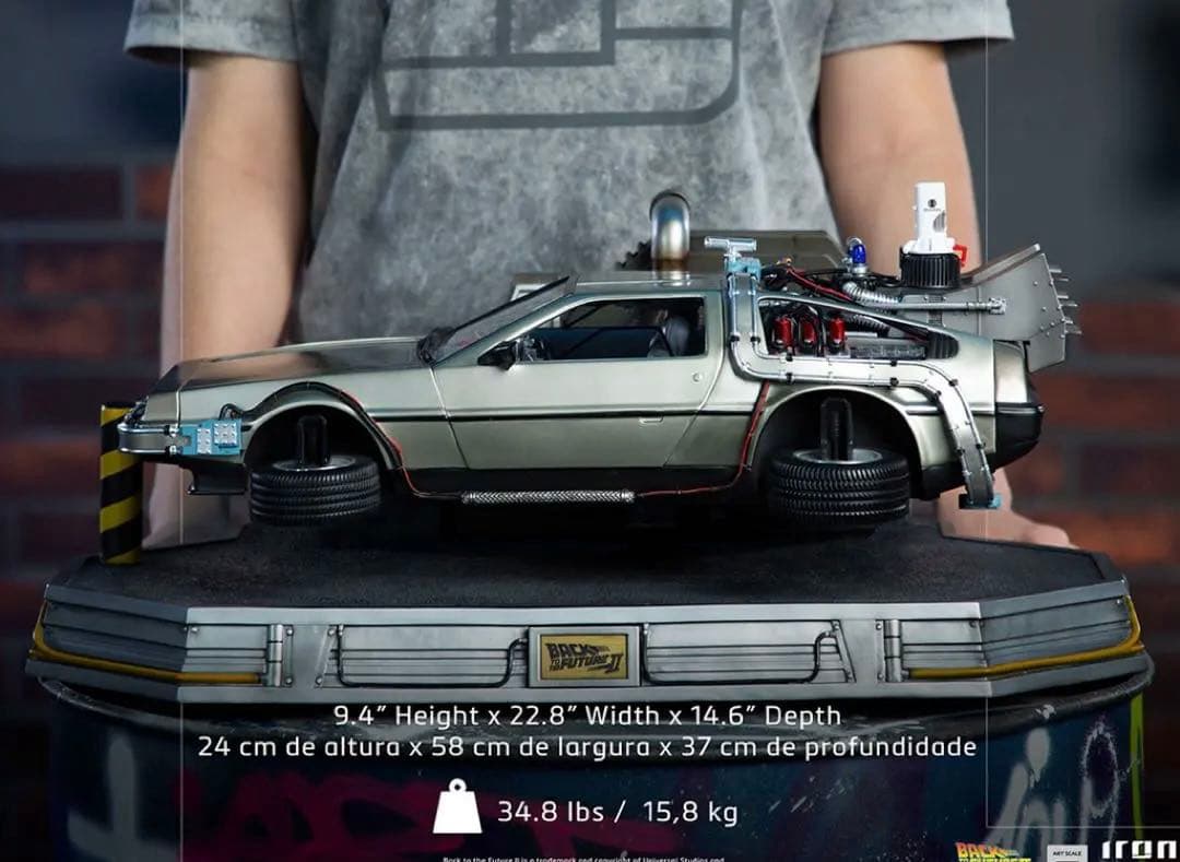 バックトゥザフューチャー２アートスケール１／１０スケール　デロリアンタイムマシン
