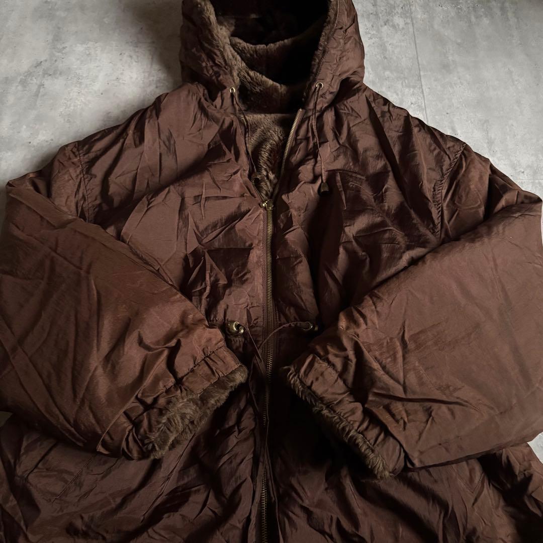 【80s eur vintage】リバーシブル　ファージップパーカー　スペイン製