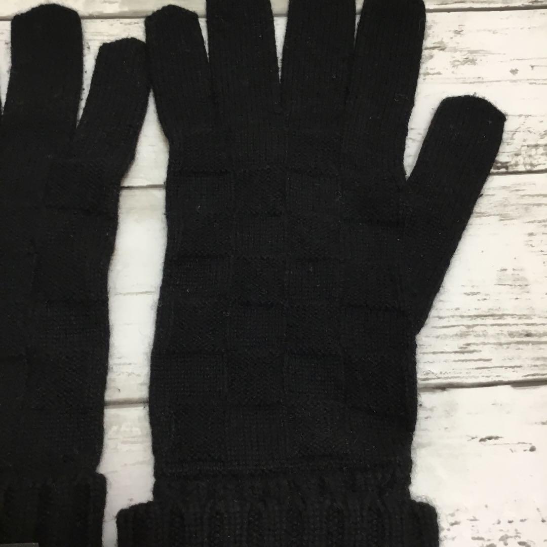 【正規品】ルイヴィトン 手袋 メンズ ダミエ ブラック 黒 グローブ LV