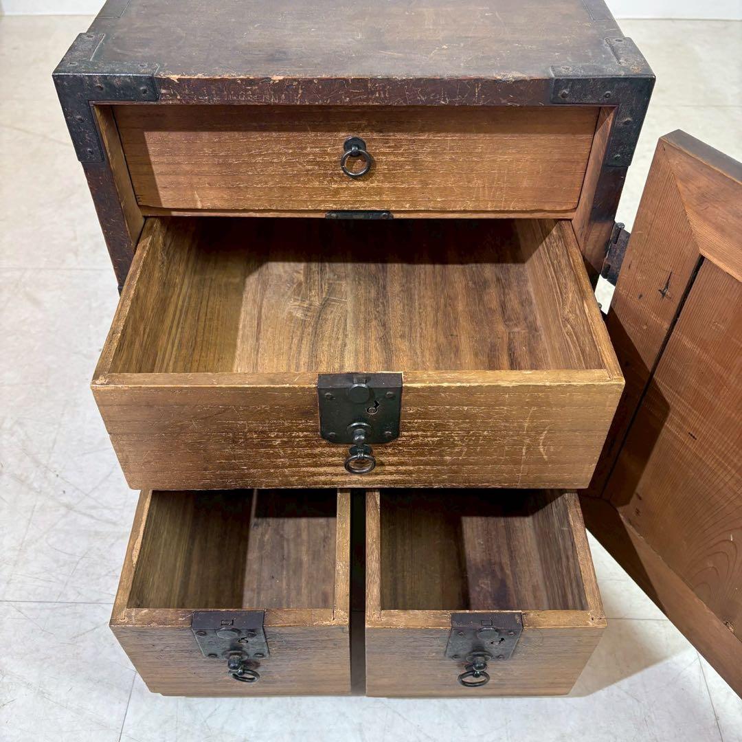 時代もの 船箪笥 船金庫 古民具 箪笥 銭箱 銭函 時代箪笥 小箪笥 時代箱