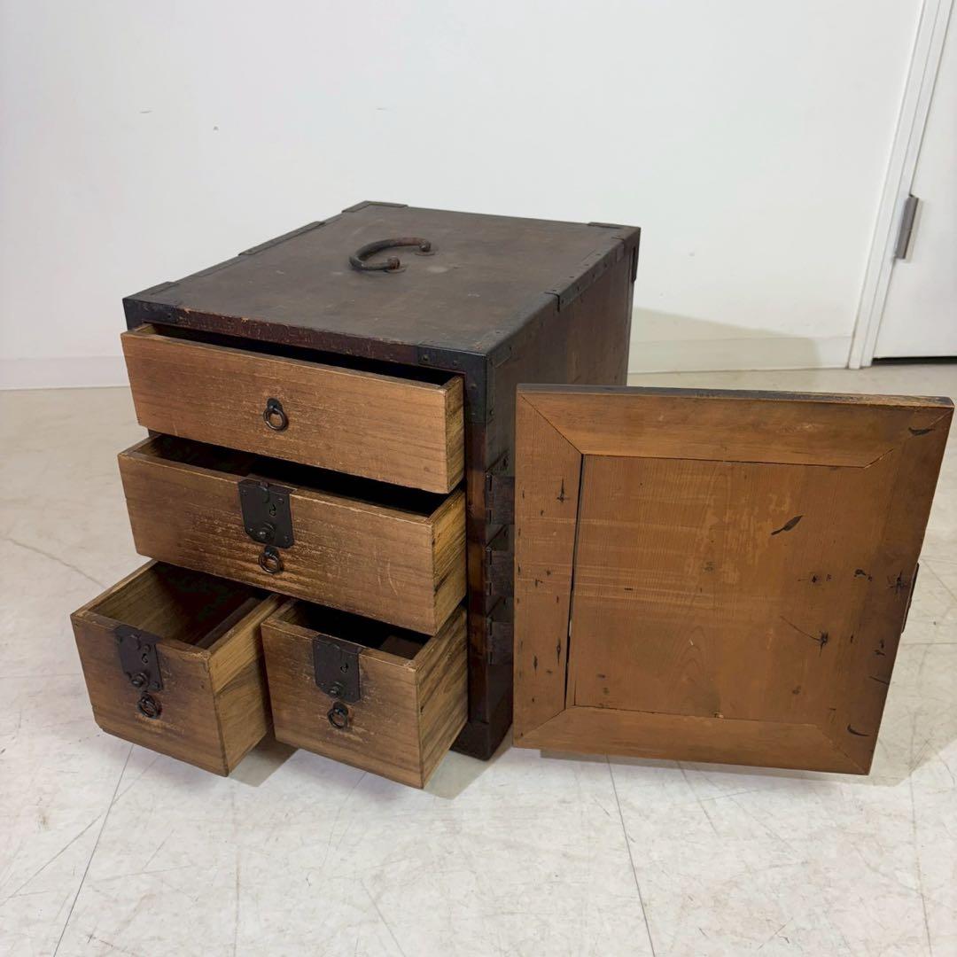 時代もの 船箪笥 船金庫 古民具 箪笥 銭箱 銭函 時代箪笥 小箪笥 時代箱