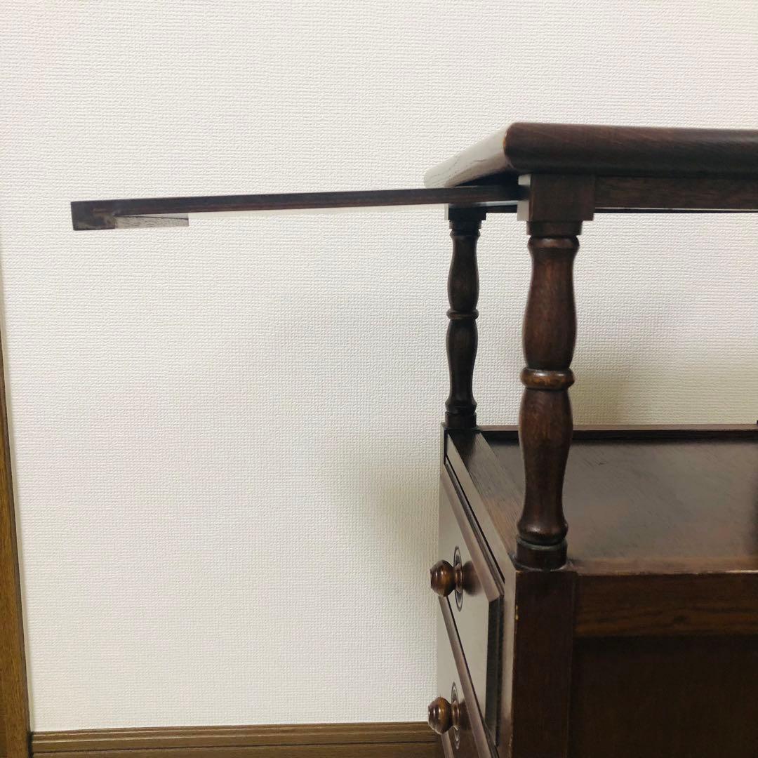 北海道高級民芸家具 古箪電話台　昭和レトロ