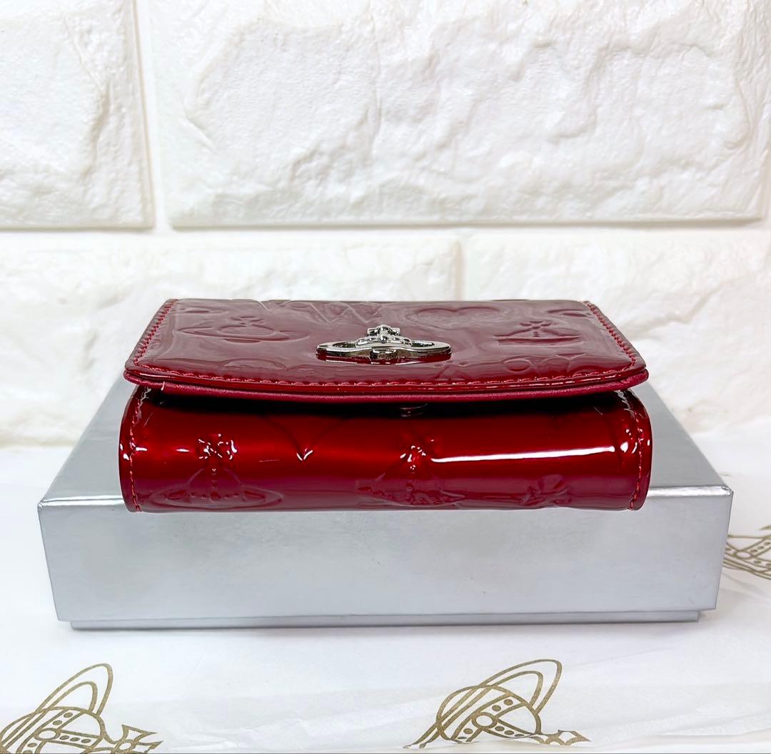 【新作内側に柄付き】Vivienne Westwood 3つ折り財布 エナメル