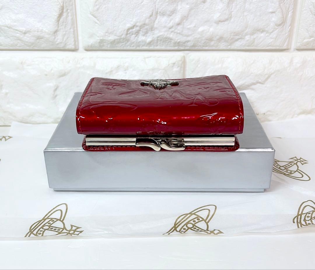 【新作内側に柄付き】Vivienne Westwood 3つ折り財布 エナメル