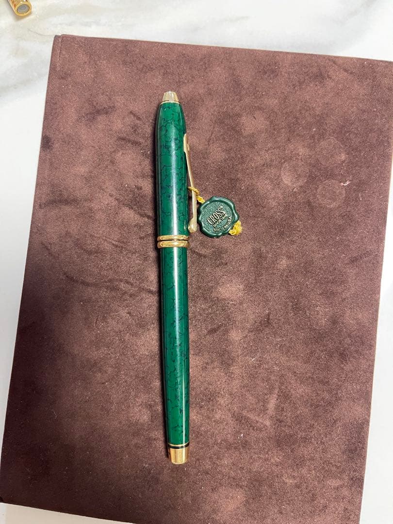 CROSS 万年筆 マーブルグリーン 14K585