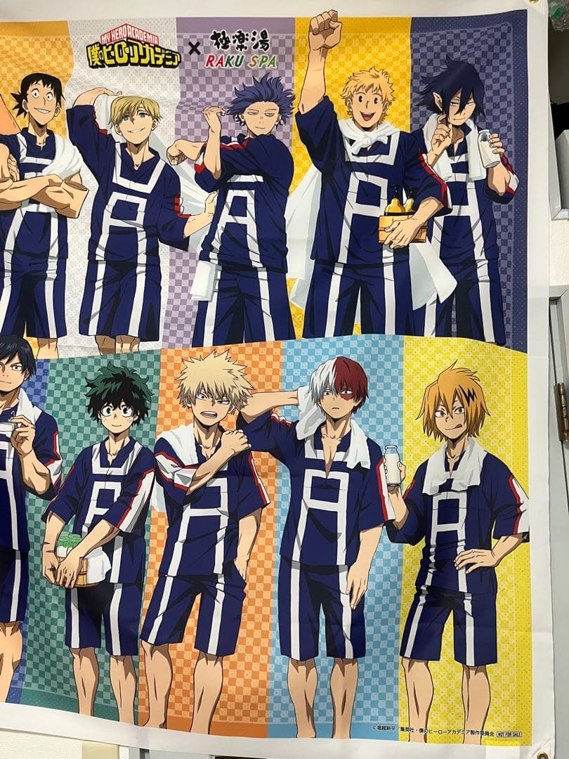 【当選品】ヒロアカ　極楽湯　タペストリー　のぼり　爆豪勝己　緑谷出久　轟焦凍　他