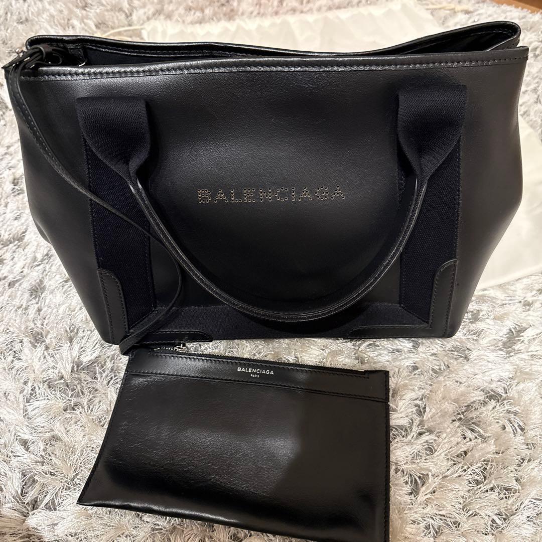 BALENCIAGA ブラック ハンドバッグ ポーチ付き