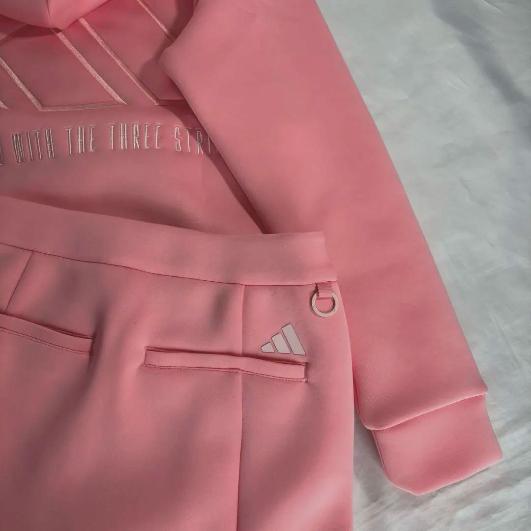 専用さま…未使用　adidas ダンボールニットセットアップ　ピンク フーディー