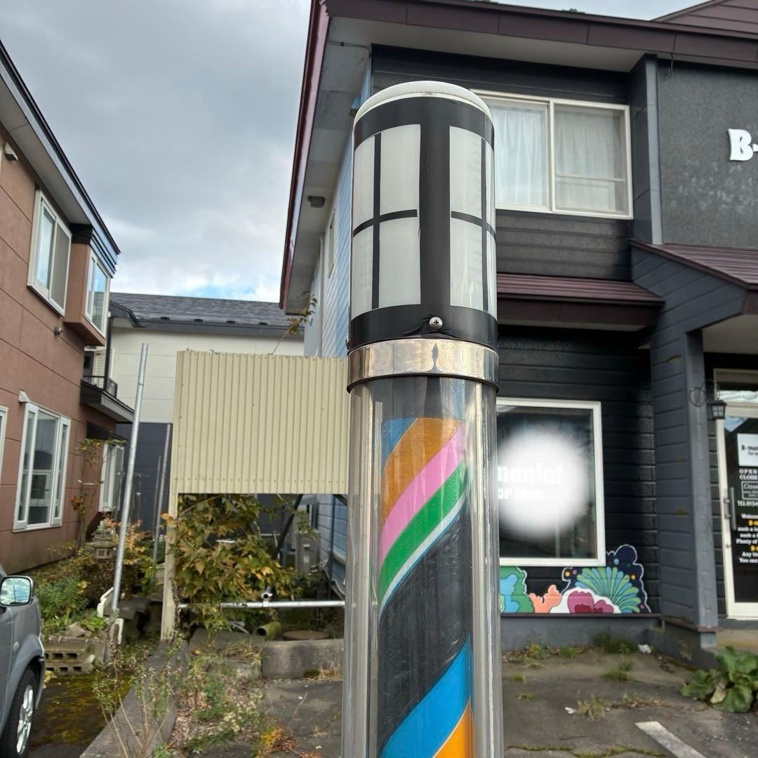 メタル製サインポール ストライプ　バーバーポール　床屋　理容　美容　おしゃれ