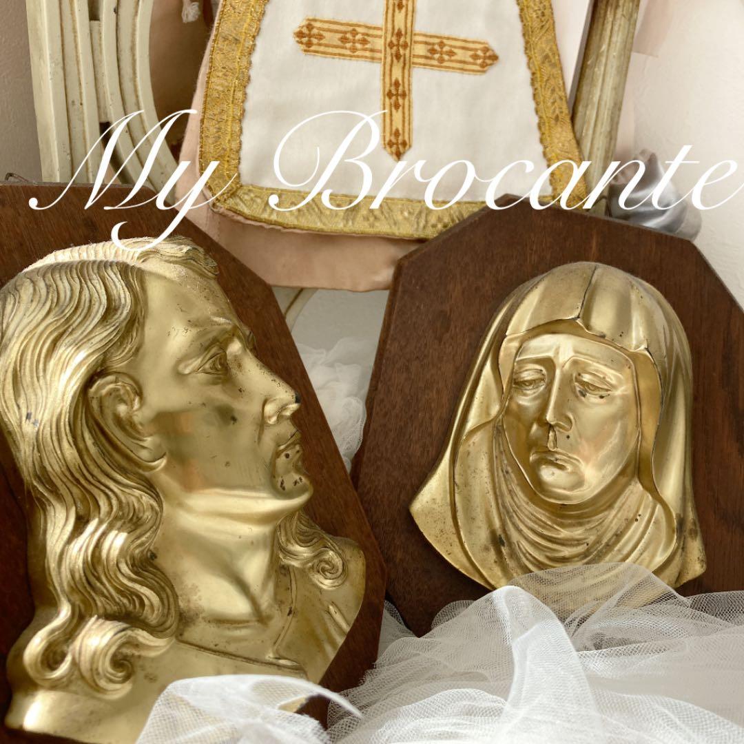 アンティーク雑貨 Religious wall decorations wood and iron