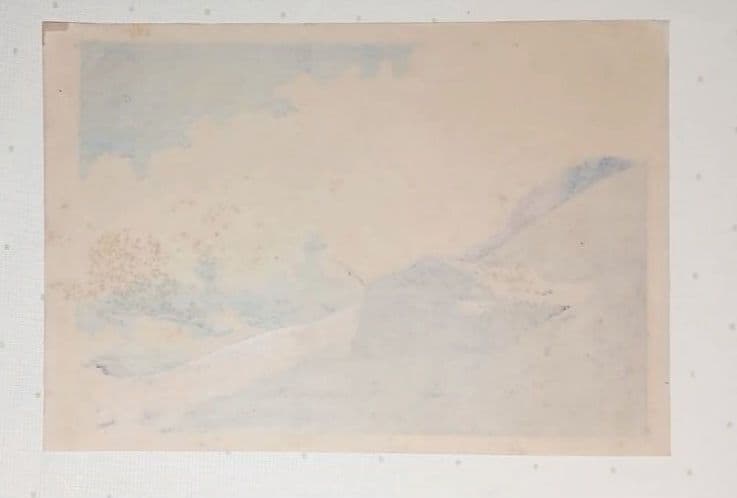 新版画富士三十六景ノ内表四合目より寳永山を望と厳寒の山中湖の富士二枚売り富吉郎画