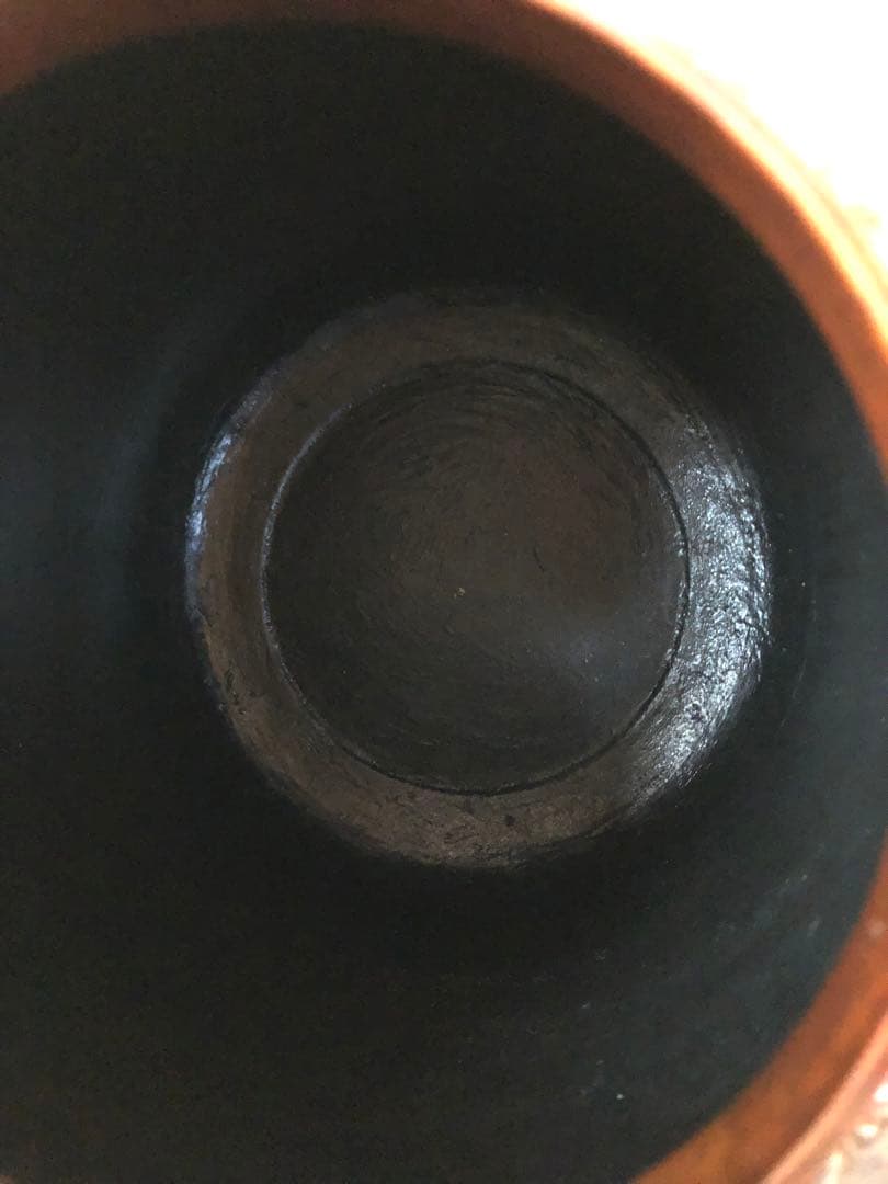 蠟型鋳銅　唐草文　皆具　須賀月真氏作　共箱入