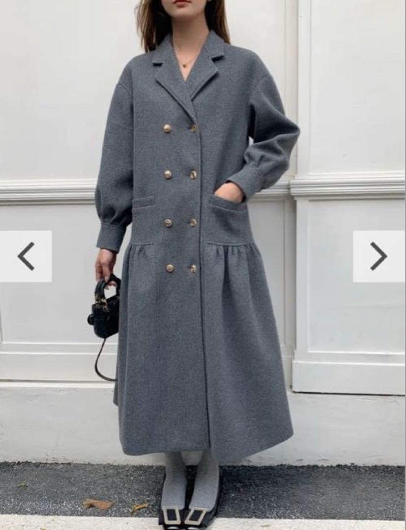 BIRTHDAY BASH グレー コールドダブルボタン ドレスコート M