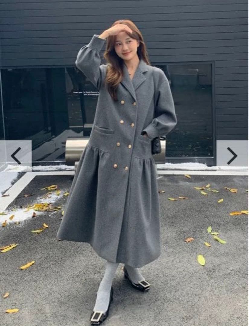 BIRTHDAY BASH グレー コールドダブルボタン ドレスコート M