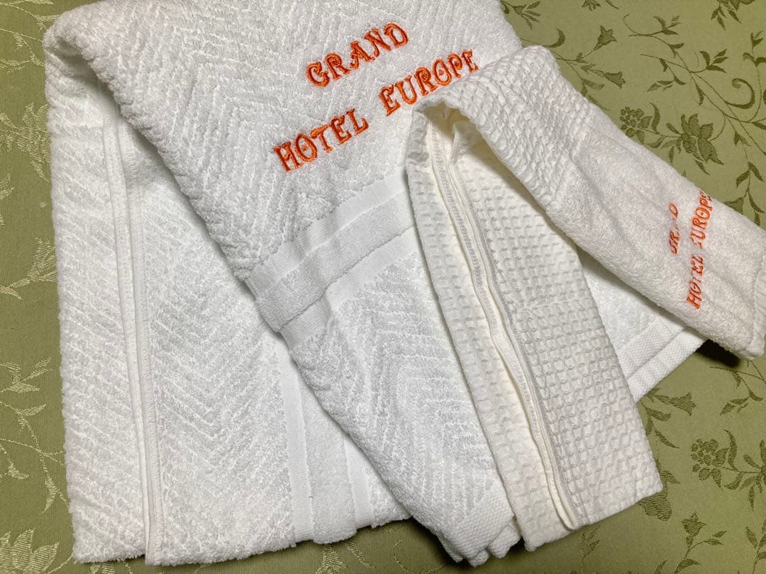 未使用 ホテル ヨーロッパ バスローブ バスタオル フェイスタオル 3点セット