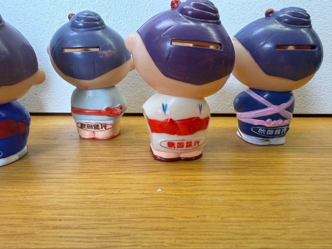 秋田銀行　アコちゃん　ソフビ貯金箱　昭和レトロ　レア　7種類