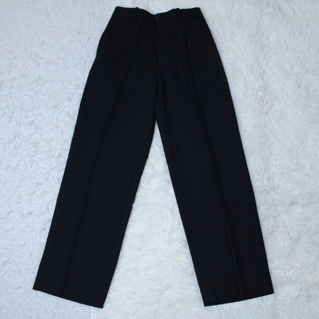 極美品 MARKAWARE FLAT FRONT TROUSERS ブラック 1