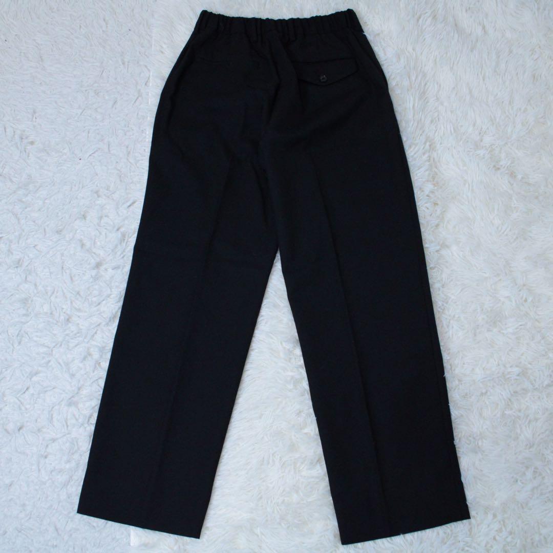 極美品 MARKAWARE FLAT FRONT TROUSERS ブラック 1
