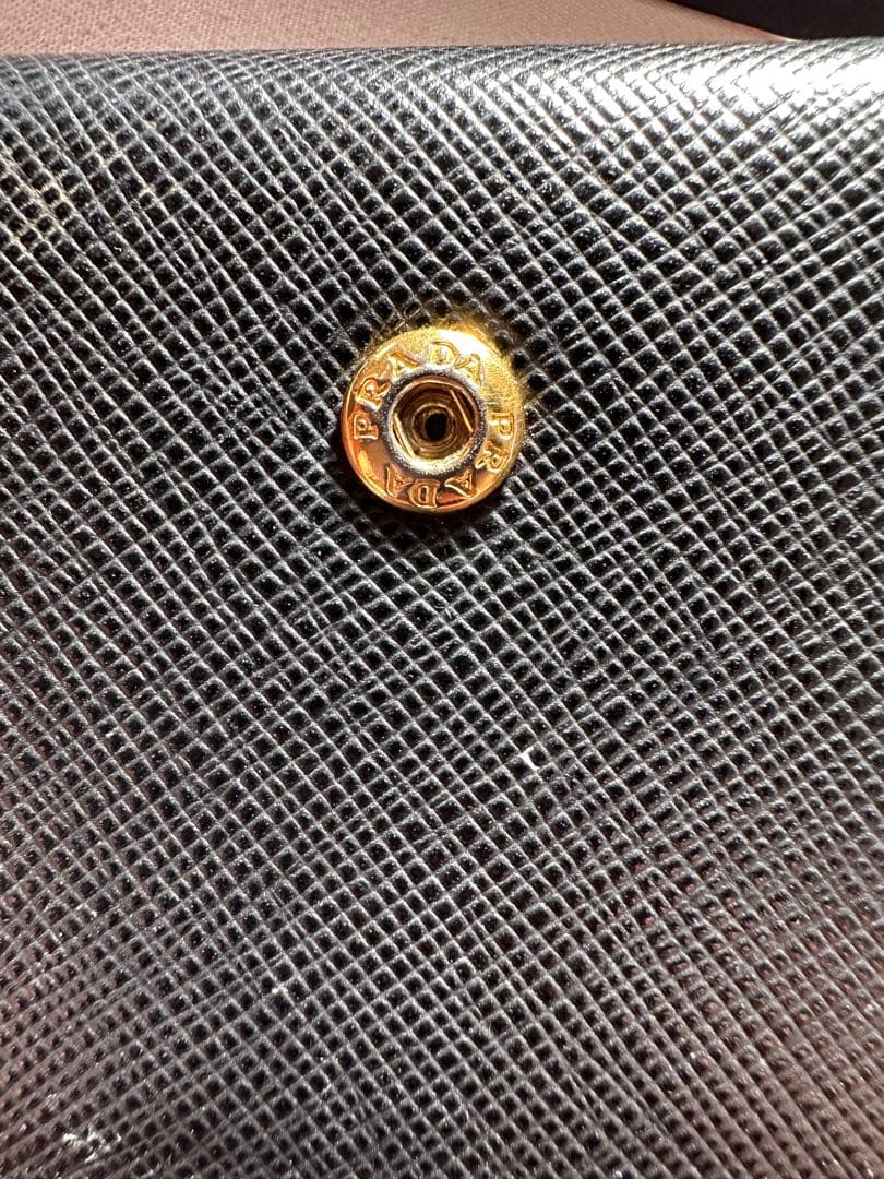 PRADA プラダ　サフィアーノ　ブラック 三つ折り財布