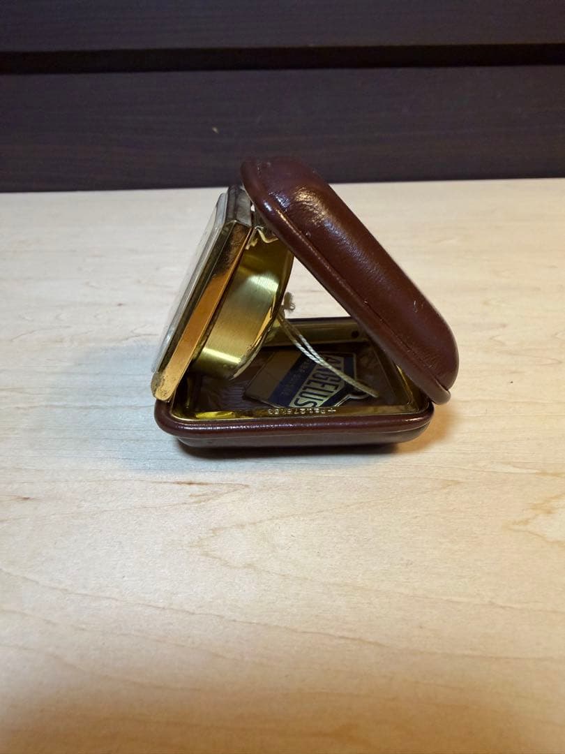 ANGELUS 置時計 トラベルクロック 手巻き アラーム付き スイス製 稼働品