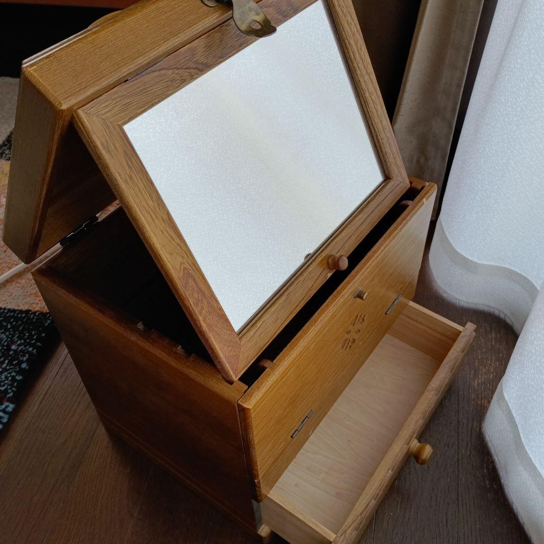 パリの雑貨屋 メイクボックス 木製鏡付