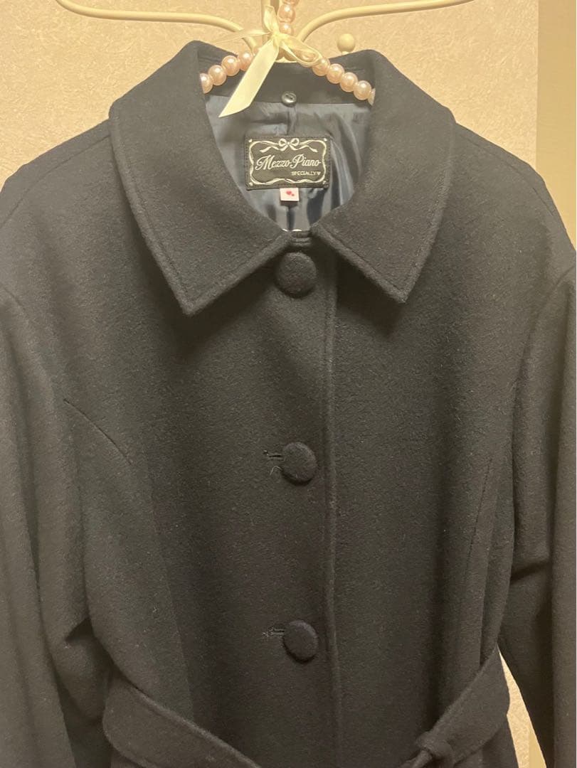 ✴︎美品✴︎メゾピアノJr. ケープつきマルチWAYコート ネイビー