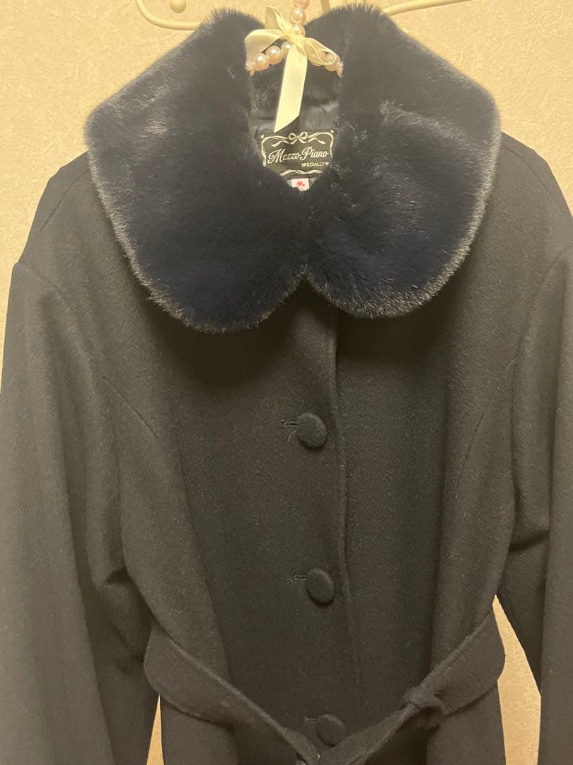 ✴︎美品✴︎メゾピアノJr. ケープつきマルチWAYコート ネイビー