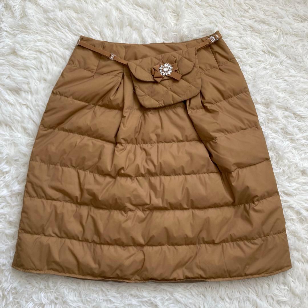 エムズグレイシー キルティングスカート　ポシェット　大きいサイズ　ビジュー