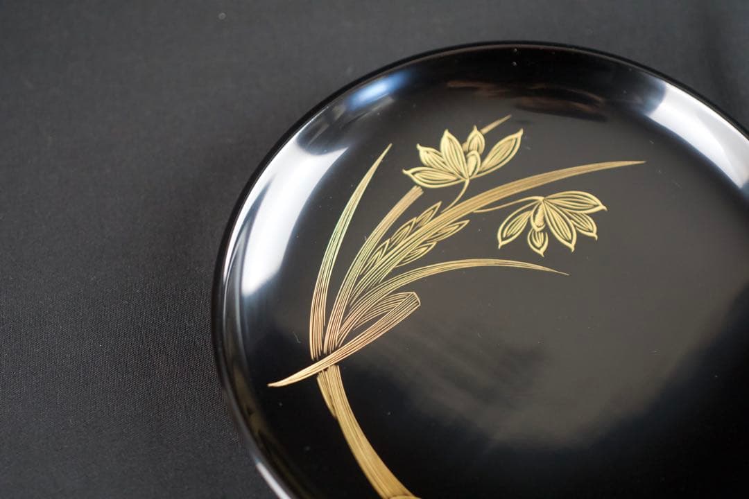 【8月31日まで】輪島塗 蘭沈金 銘々皿 5客 わじま 龍 作