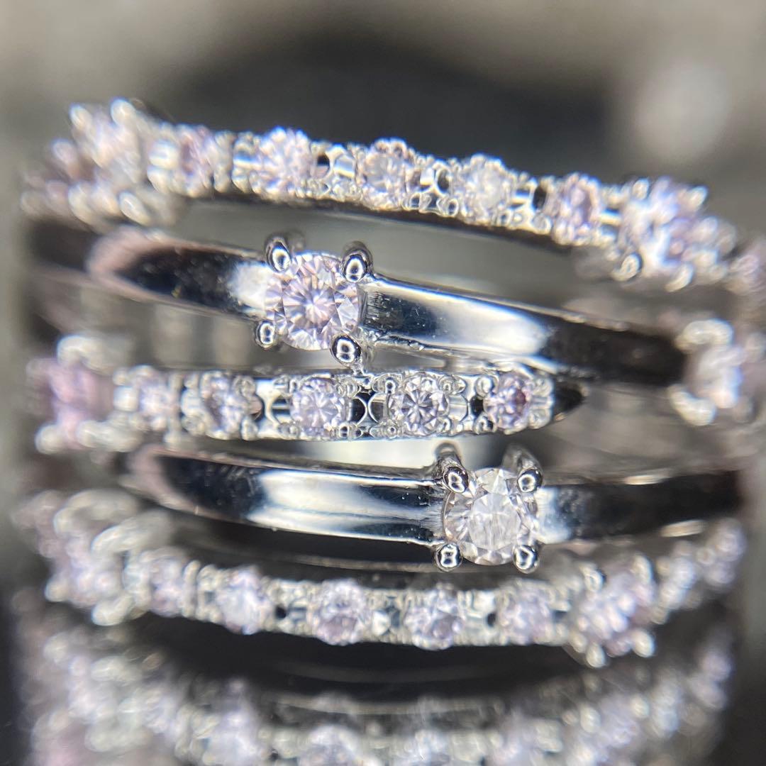 『専用です』天然無処理 ピンクダイヤモンド 計0.57ct K18WG