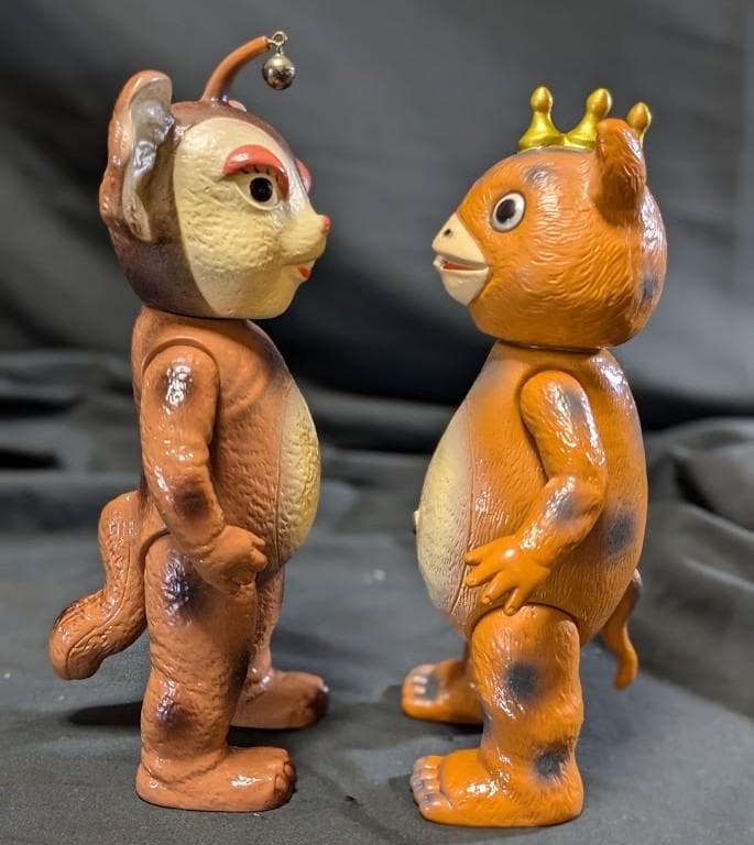 ブースカ＆チャメゴン（イヌクマ）ソフビフィギュア２体セット