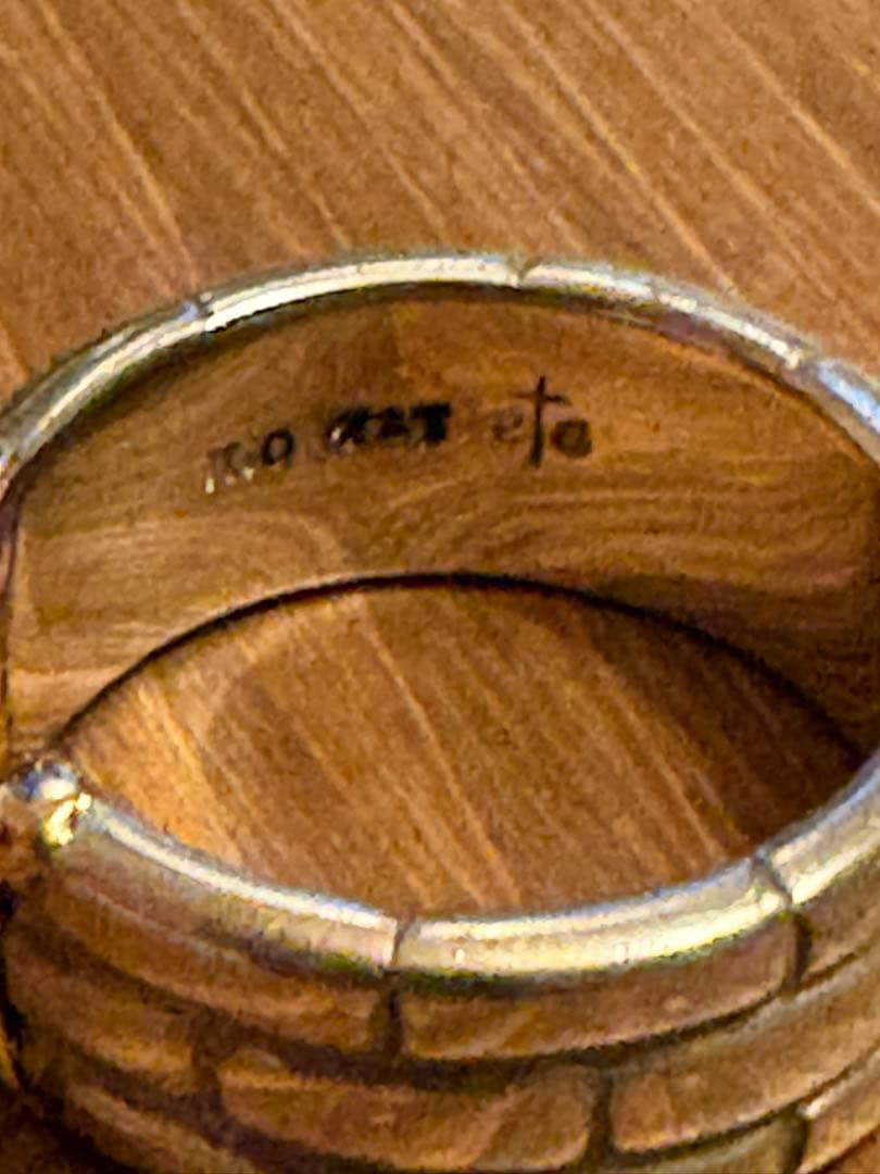 ete K10金 銀 コンビネーションリング 11号 エテ silver 925