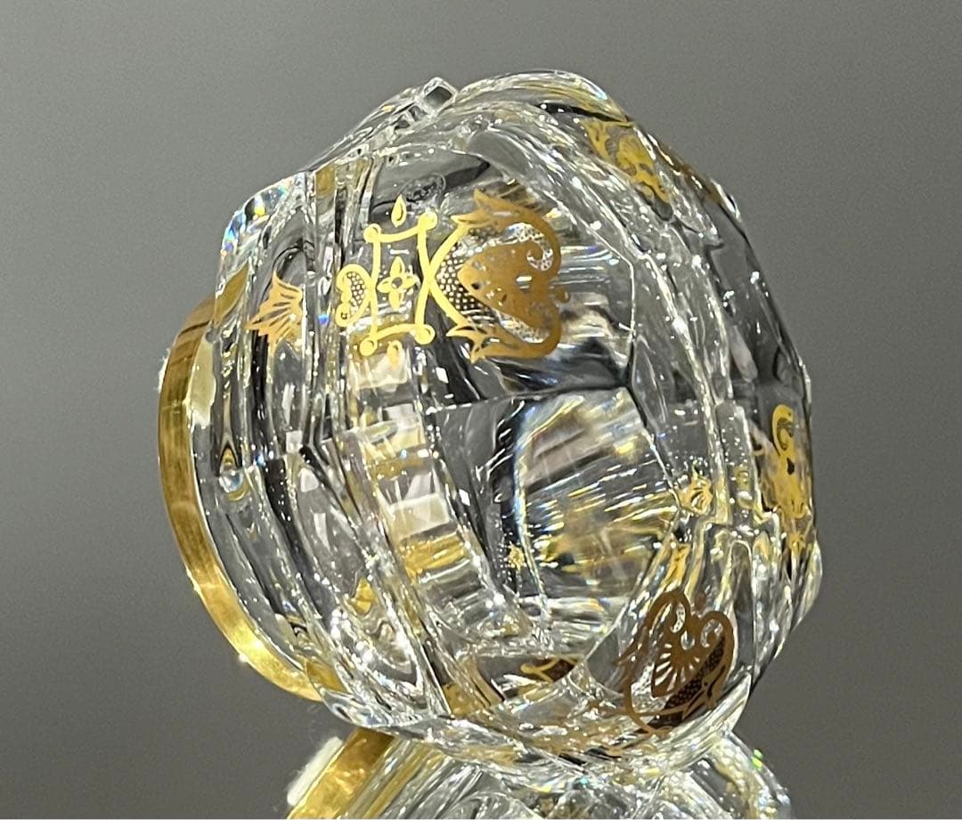 BACCARATバカラ/※廃盤極稀少型　エンパイア 金彩　蓋物　美品