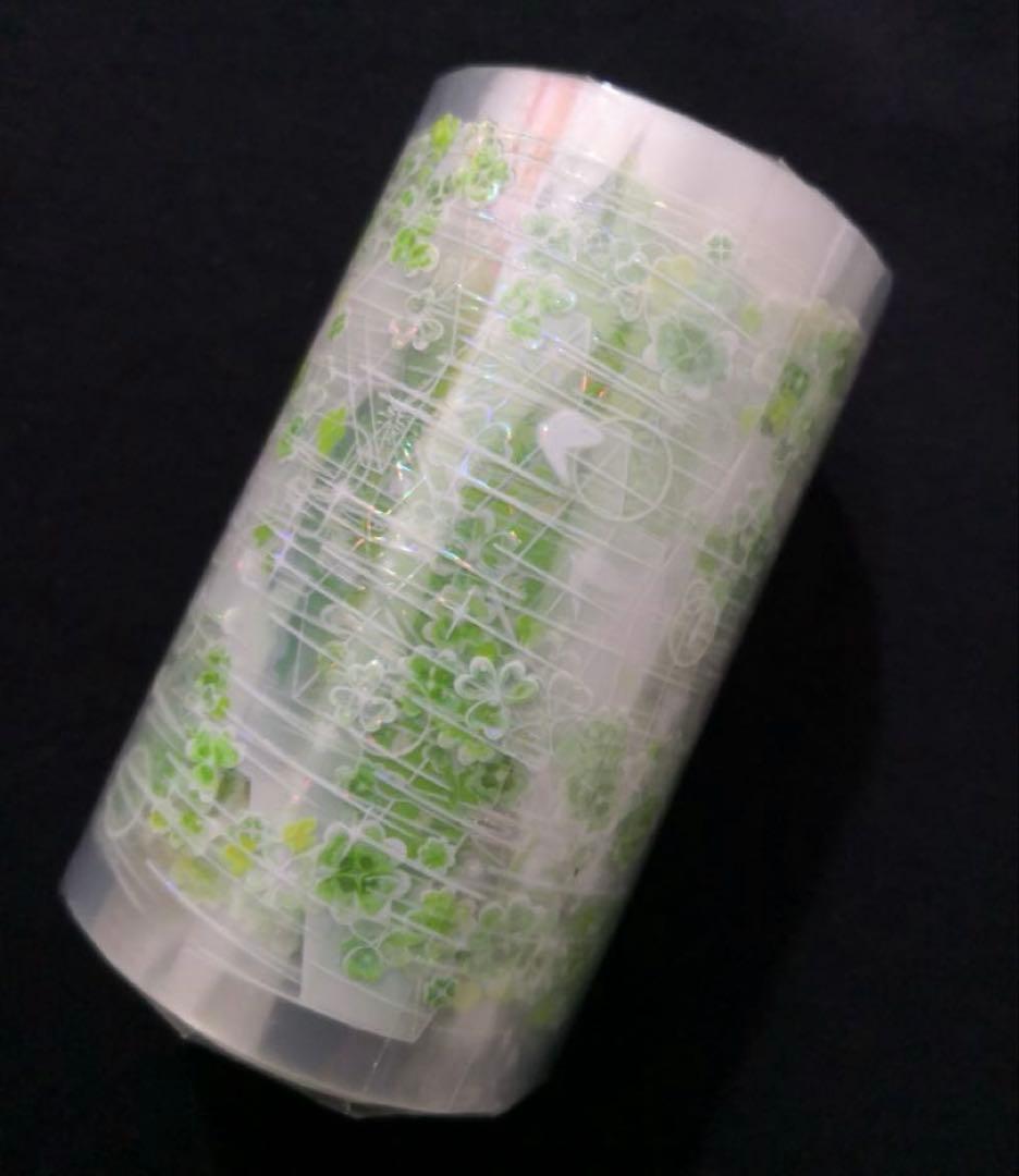 【8551】海外　マステ　5m巻売り　貝殻光マスキングテープ　雨　階段　半透明