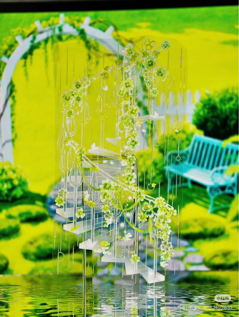 【8551】海外　マステ　5m巻売り　貝殻光マスキングテープ　雨　階段　半透明