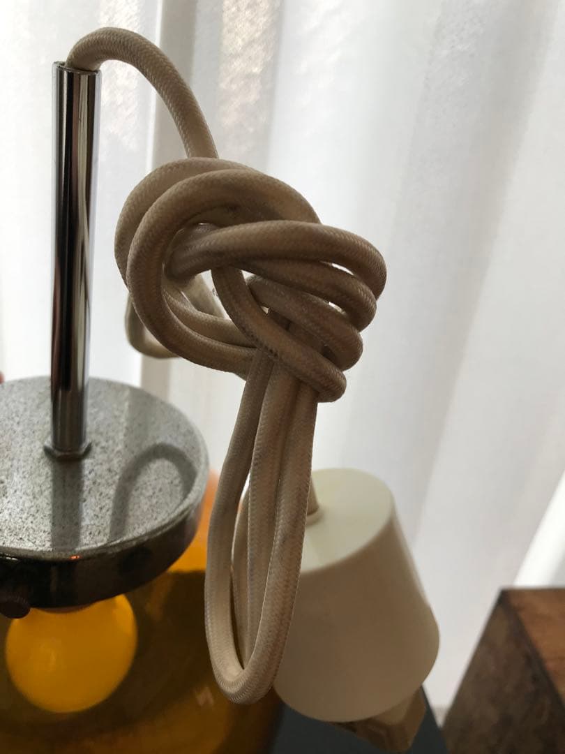 昭和 レトロ 照明 レトロ照明 アンバー ガラス ペンダントライト 吊り下げ照明