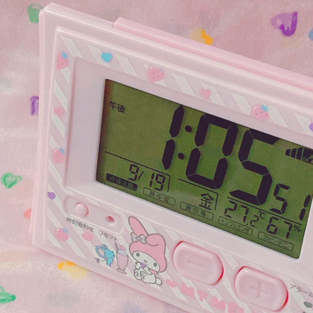 ♡マイメロディ 電波クロック デジタル目覚まし時計 サンリオ レトロファンシー♡