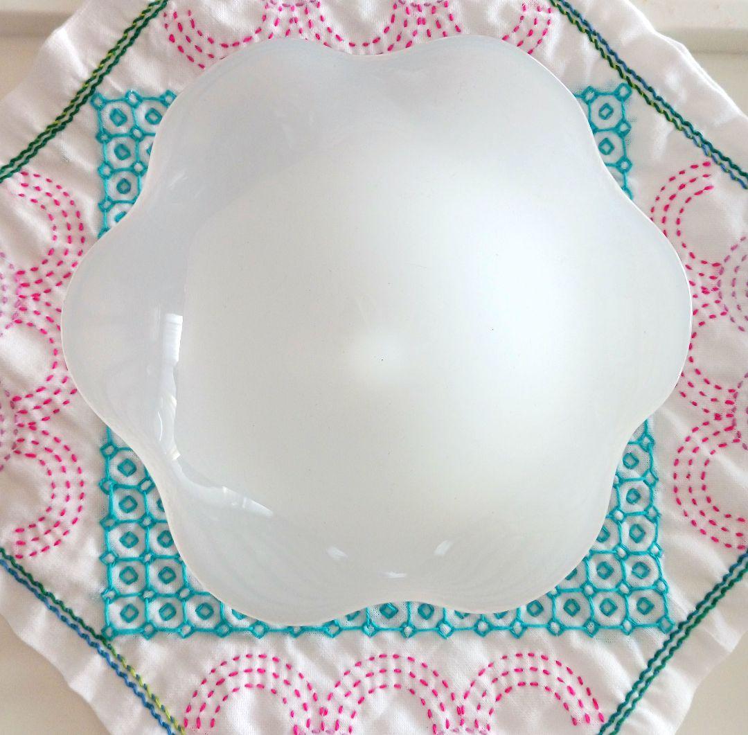 大正ミルクガラス　コンポート　　アンティーク