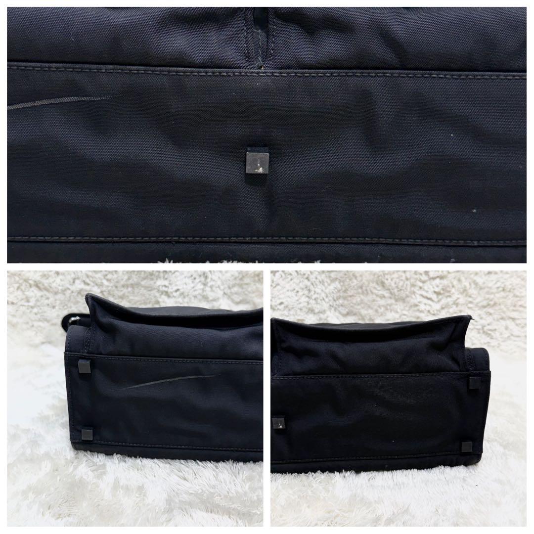 グッチ ナイロン ビジネスバッグ 大容量 A4可能 2way レザー ブラック