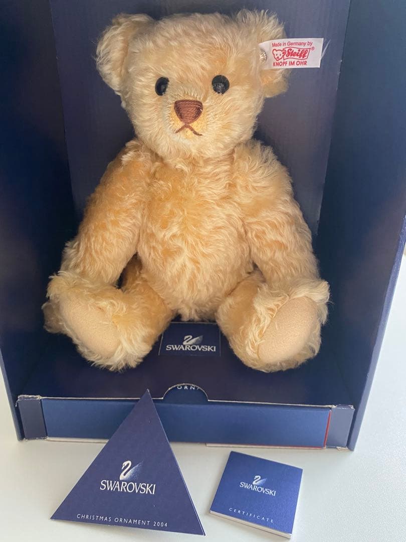 激レア 希少 Swarovski クリスマスオーナメント 2004 テディーベア
