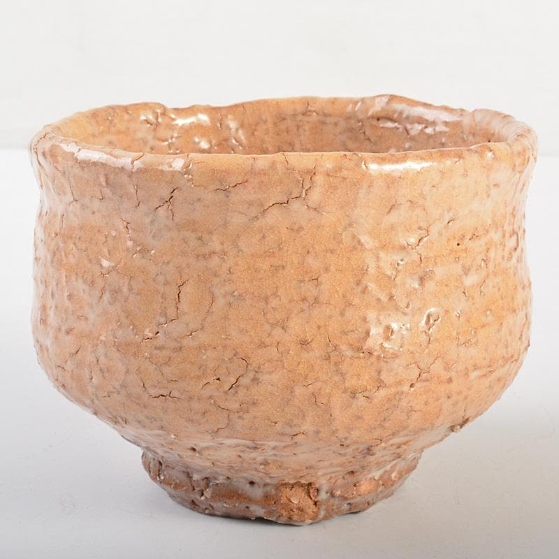 萩焼　十世　坂高麗左衛門　茶碗　銘「瑞年」　宗左（惺斎）極め箱　V　R7454