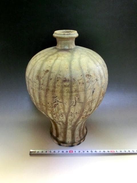 壷■古黄瀬戸 永仁銘瓶子 古壺 時代物 春光 水 古い花器 花瓶 瓶子 骨董■