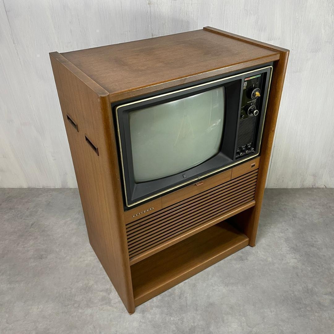 70's ヴィンテージ ナショナル テレビ 昭和レトロ 通電確認済み 当時物