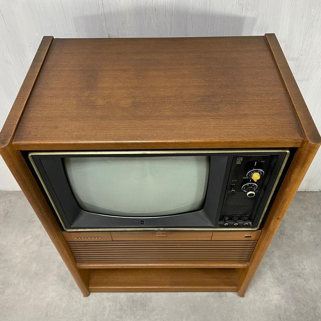 70's ヴィンテージ ナショナル テレビ 昭和レトロ 通電確認済み 当時物