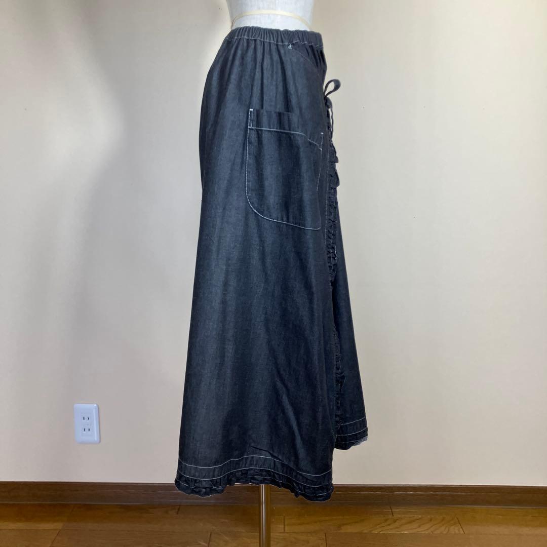 ピンクハウス　　ソフトデニム素材のカバー付きガウチョパンツです‼︎