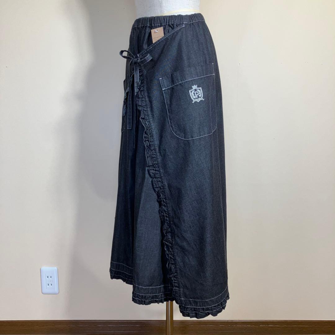 ピンクハウス　　ソフトデニム素材のカバー付きガウチョパンツです‼︎