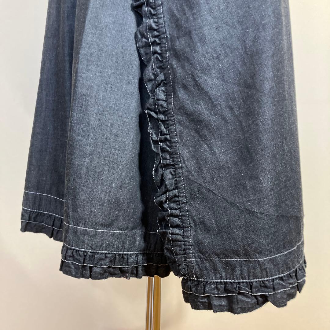 ピンクハウス　　ソフトデニム素材のカバー付きガウチョパンツです‼︎